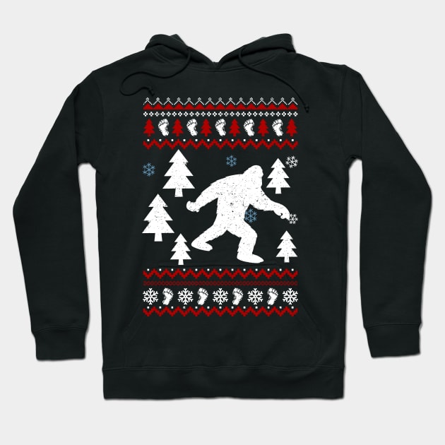 Sasquatch Ugly Christmas Hoodie by maximel19722